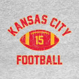 Retro Kansas City Football Distressed Logo T-Shirt